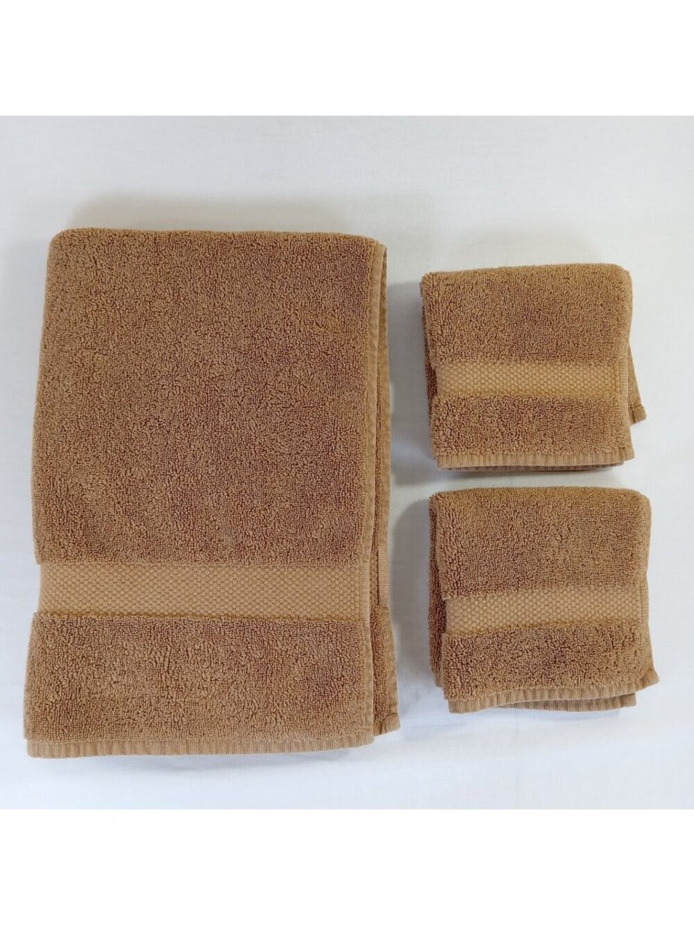 Restoration Hardware Turkish Cotton 3-Piece Burnt Caramel Hand Towel Wash Cloths